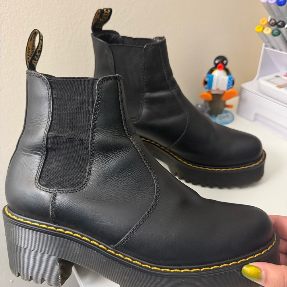 Dr. Martens Rometty Wyoming Leather Platform Chelsea Boots Size 9 - Picture 5 of 6